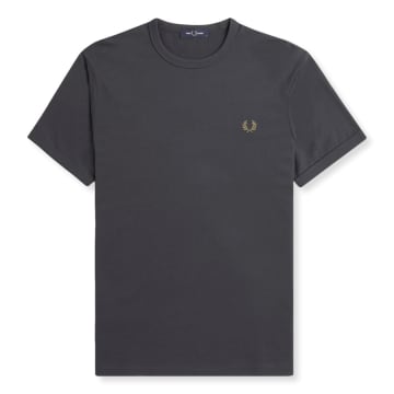 Shop Fred Perry Ringer T-shirt Anchor Grey / Dark