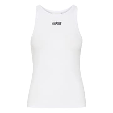 Shop Gestuz Drewgz Sleeveless Logo Vest White