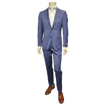Shop Canali - Light Blue Micro Check Modern Fit Suit 13280/31/7r-bf00259/404