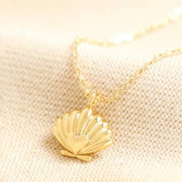 Estella Bartlett Scallop Heart Pendant Necklace In Gold