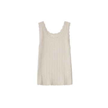 Shop Yerse Sebas Knit Vest In Natural From