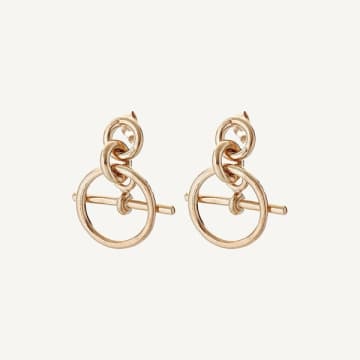 Renné Jewellery 18 Carat Gold Plated Mini T Bar Hoops