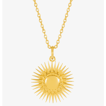 Shop Rachel Jackson Art Deco Sun Necklace In Gold