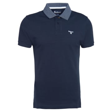 Shop Barbour Bothain Polo Shirt Navy In Blue