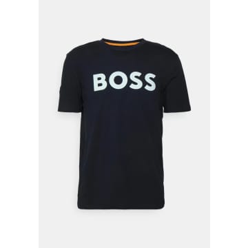 Hugo Boss Dark Navy Thinking 1 Logo T Shirt In Blue