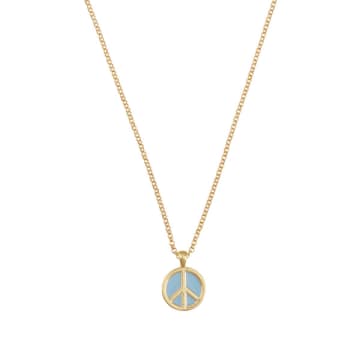 Talis Chains Blue Peace Pendant Necklace In Gold