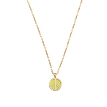 Talis Chains Yellow Peace Pendant Necklace In Gold