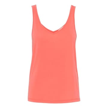 Shop Soaked In Luxury Columbine Tank Top In Hot Coral In Pink