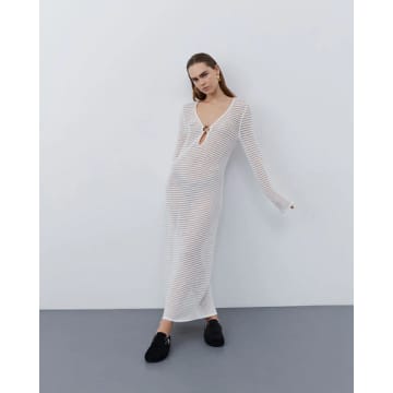 Sofie Schnoor Long Knitted Dress In White