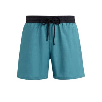 Shop Vilebrequin - Magnus Super 120's Wool Swim Shorts In Azure Blue Mguu3l51