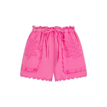 Shop Pranella Izzie Shorts In Neon Pink