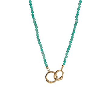 Shop Rachel Entwistle Ouroboros Onyx Necklace Gold