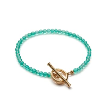 Shop Rachel Entwistle Ouroboros Onyx Bracelet Gold
