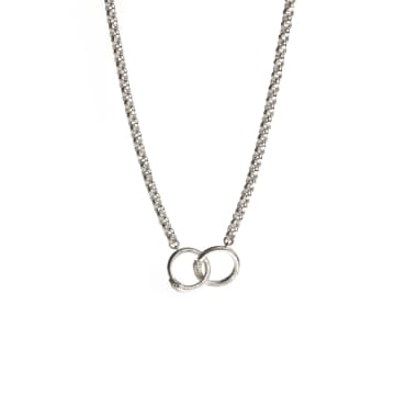Shop Rachel Entwistle Ouroborous Chain Necklace Silver In Metallic