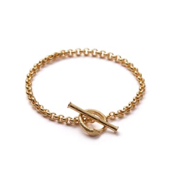 Shop Rachel Entwistle Ouroboros Chain Bracelet Gold
