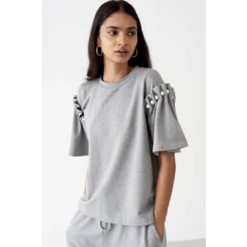 Shop Mother Of Pearl Amber Pearl Grey Marl T-shirt