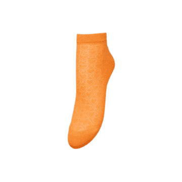 Shop Becksondergaard Short Signa Cotton Socks Persimmon Orange