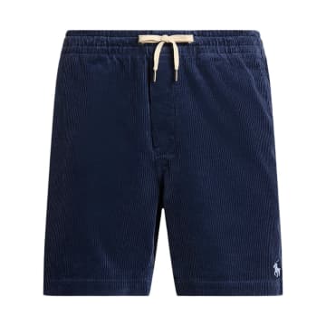 Shop Ralph Lauren Menswear Corduroy Drawstring-fastening Shorts In Blue