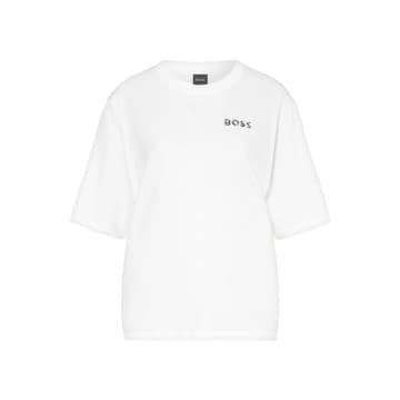 Shop Hugo Boss Boss C Enis 1 Floral Logo T-shirt Size: L, Col: White