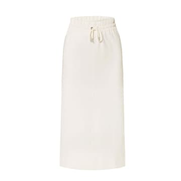 Shop Hugo Boss Boss C Eneta 1 Drawstring Sweat Skirt Size: S, Col: Off White