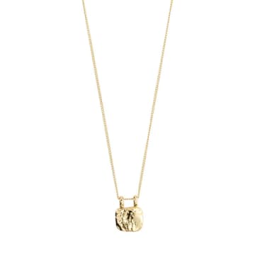 Shop Pilgrim Bloom Coin Necklace In Gold