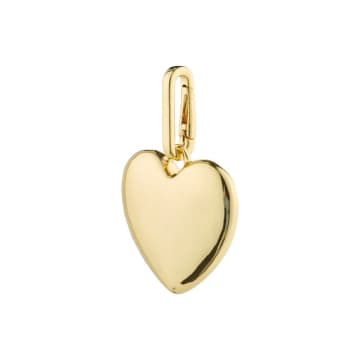 Shop Pilgrim Charm Maxi Heart Pendant In Gold