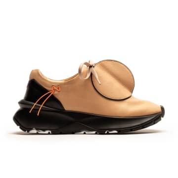 Tracey Neuls Dot Natural | Leather Sneaker In Brown