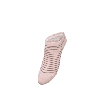 Becksondergaard Stripe Glitter Sneakie Socks Cameo Rose In Pink