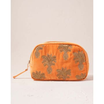 Shop Elizabeth Scarlett Cosmetics Bag In Orange