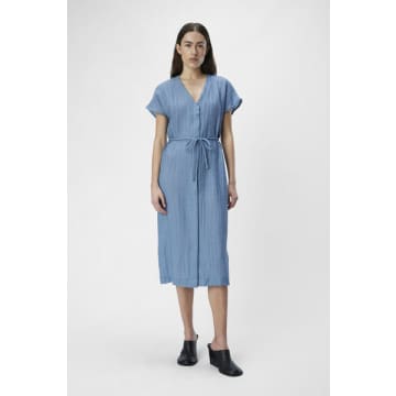 Shop Object Amanda Dark Denim Dress In Blue