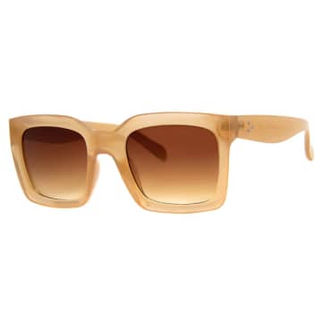 Shop Aj Morgan Realm Cream Sunglasses In Neutrals
