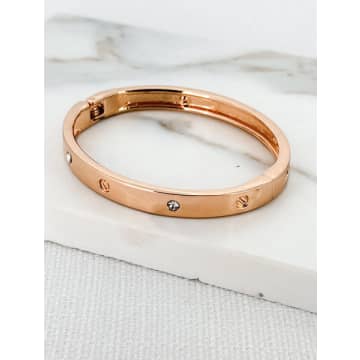 Envy Gold Bangle With Crystals