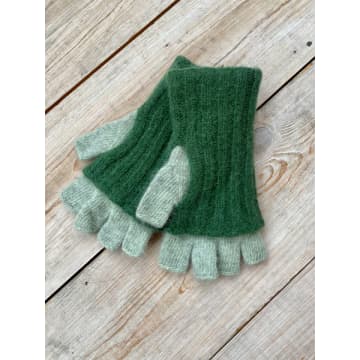 Shop Santacana Two-tone Fingerless Gloves