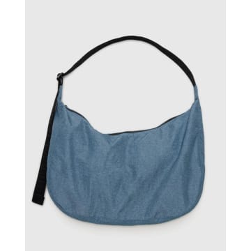 Shop Baggu Large Nylon Crescent Bag In Blue