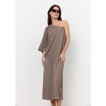 Shop Levete Room Gilda 3 Dress In Brown