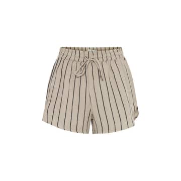 Shop Ichi Iafoxa Beach Striped Shorts