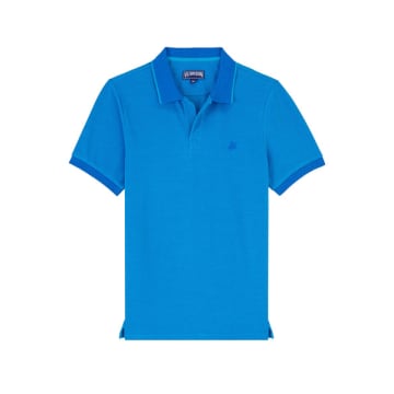 Shop Vilebrequin - Palatin Contrast Trim Polo Shirt In Palace Blue Pltan300