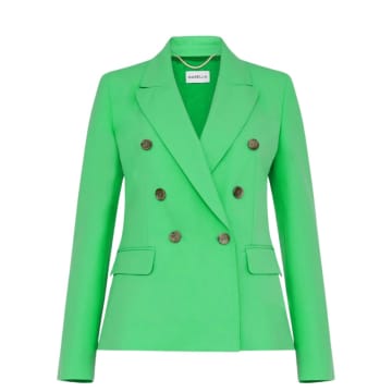 Shop Marella Double Breasted Jacket In Green