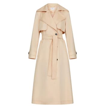 Shop Max Mara Demetra Double-breasted Trench Coat In Natural