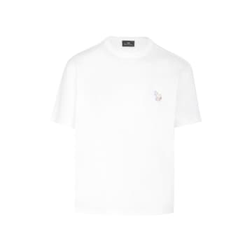 Shop Paul Smith Zebra Outline T-shirt Col: 01 White, Size: Xl