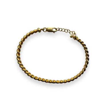 Shop Collardmanson 925 Gold Plated Silver Rope Chain Bracelet