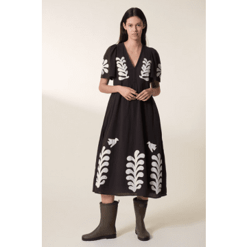 Shop Leon & Harper Roe Birdy Carbon Dress