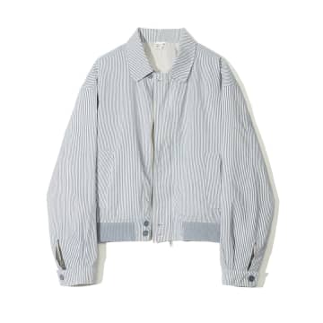 Partimento Stripe Harrington Jacket In Gray
