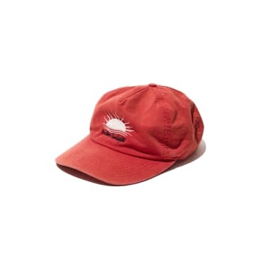 Partimento Vintage Washed Sunlight Ball Cap In Red