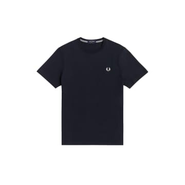 Shop Fred Perry Crew Neck T-shirt Navy In Blue