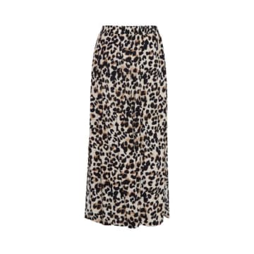 Shop Ichi Marrakech Leopard Print Skirt In Animal Print