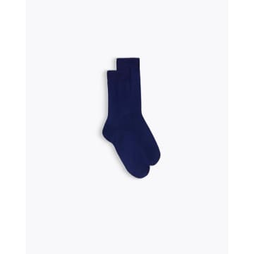 Shop Homecore Chaussettes Thin Cotton Navy In Blue