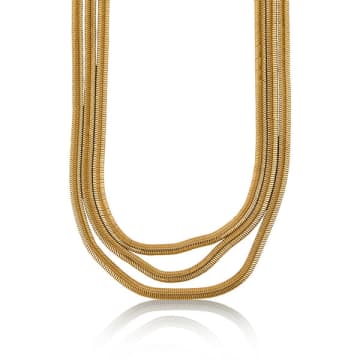 Shop Edit & Oak Multi Row Slinky Chain Necklace In Metallic