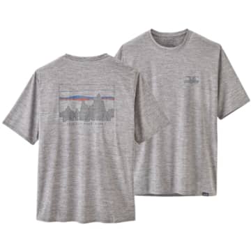 Patagonia Men's Capilene Cool Daily Graphic Shirt '73 Skyline: Feather Grey In Gray