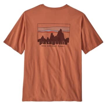 Shop Patagonia Men's '73 Skyline Organic T-shirt Sienna Clay